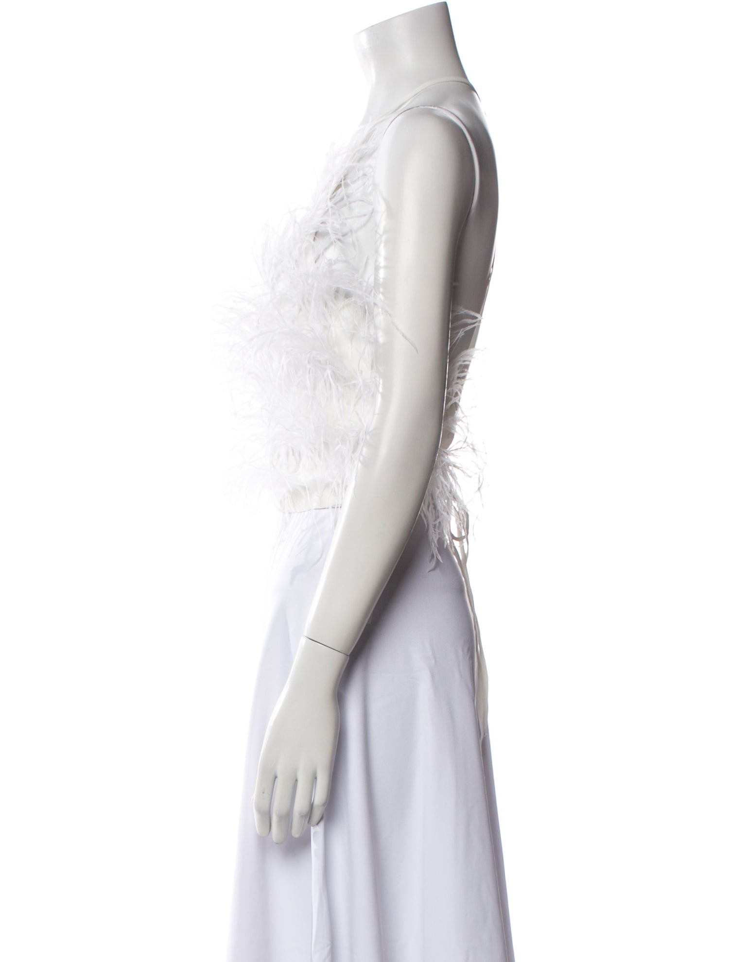 Cult Gaia Strapless Three-Quarter Sleeve Crop Top