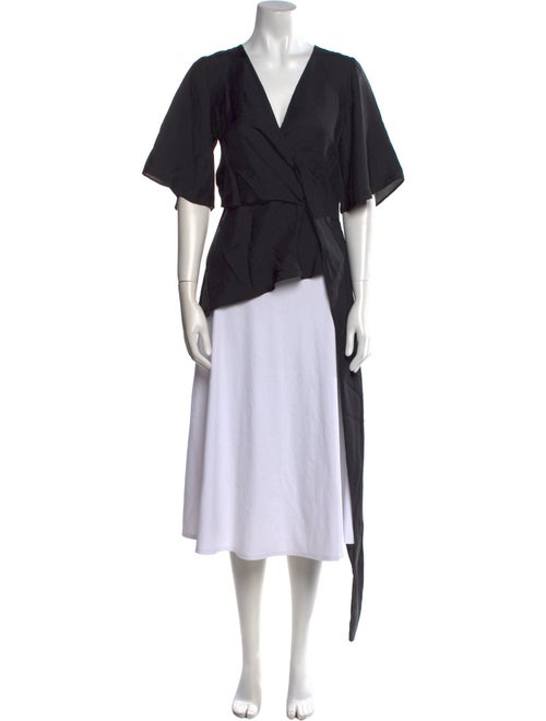 Cult Gaia V-Neck Three-Quarter Sleeve Blouse