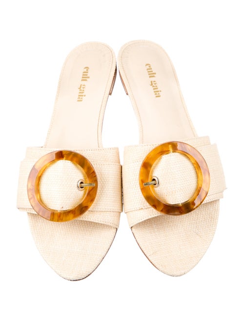 Cult Gaia Raffia Slides