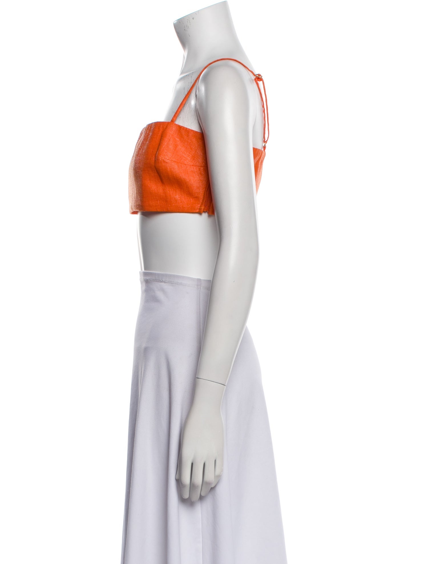 Cult Gaia Square Neckline Sleeveless Crop Top