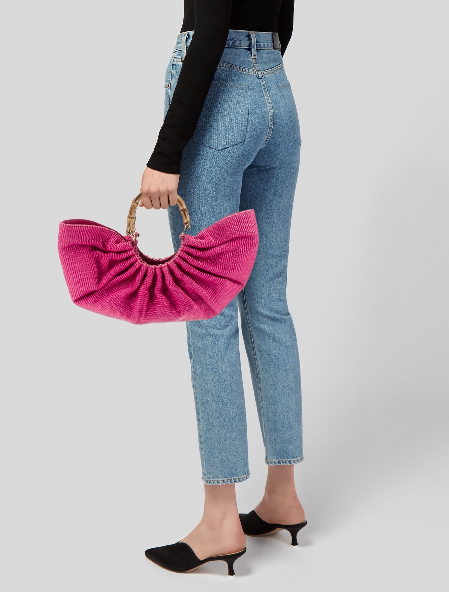 Cult Gaia Raffia Top Handle Bag