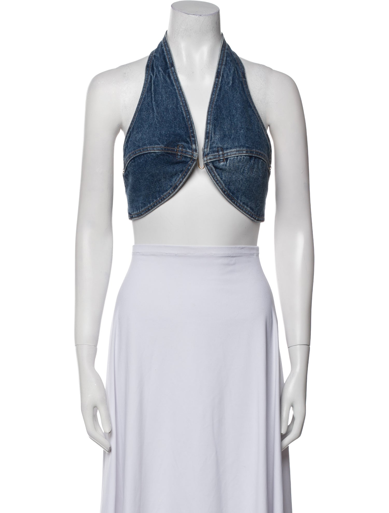 Cult Gaia Halterneck Sleeveless Crop Top