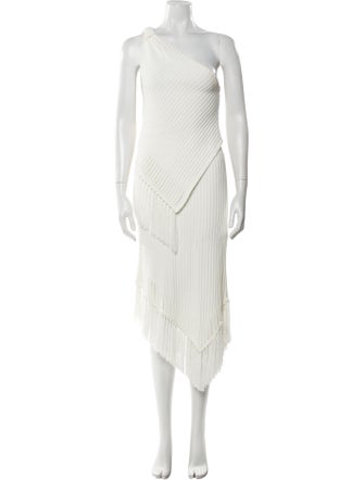 Cult Gaia Striped Fringe Trim Accent Skirt Set