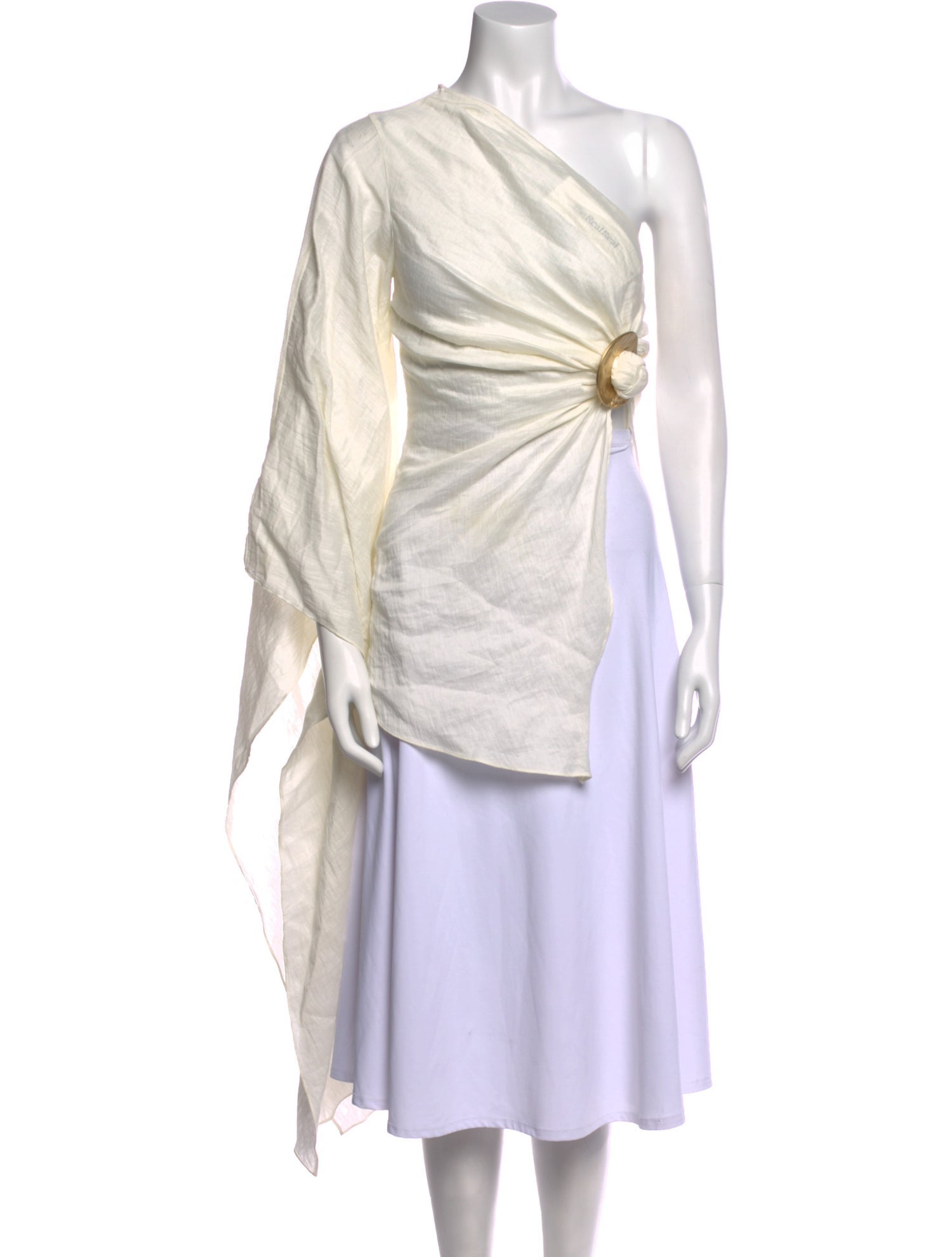 Cult Gaia Linen One-Shoulder Tunic