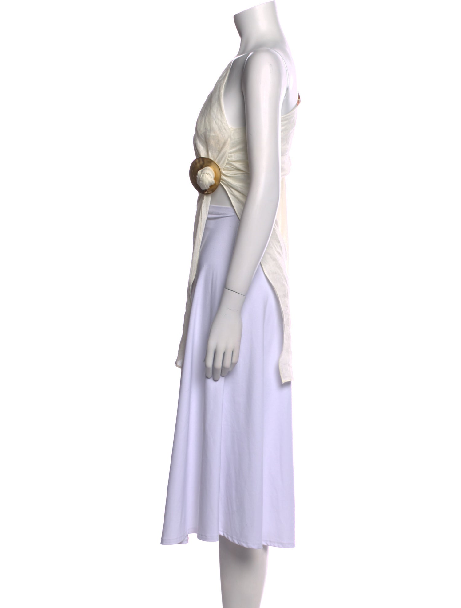 Cult Gaia Linen One-Shoulder Tunic