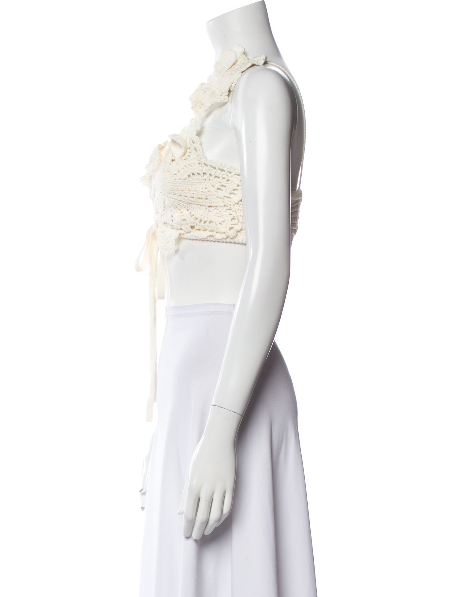 Cult Gaia V-Neck Sleeveless Crop Top