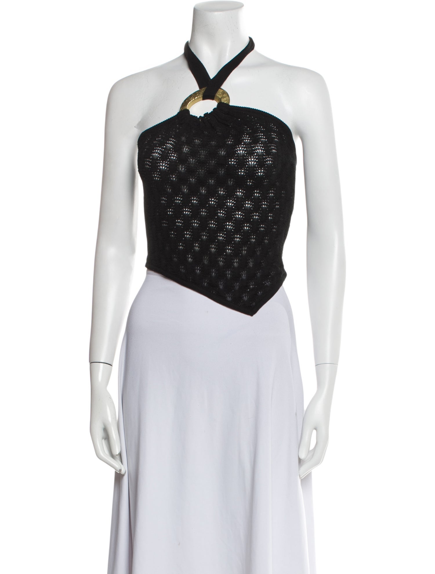 Cult Gaia Halterneck Sleeveless Crop Top