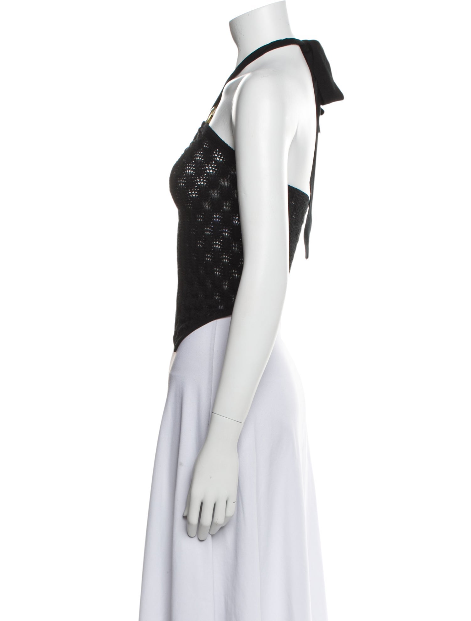 Cult Gaia Halterneck Sleeveless Crop Top