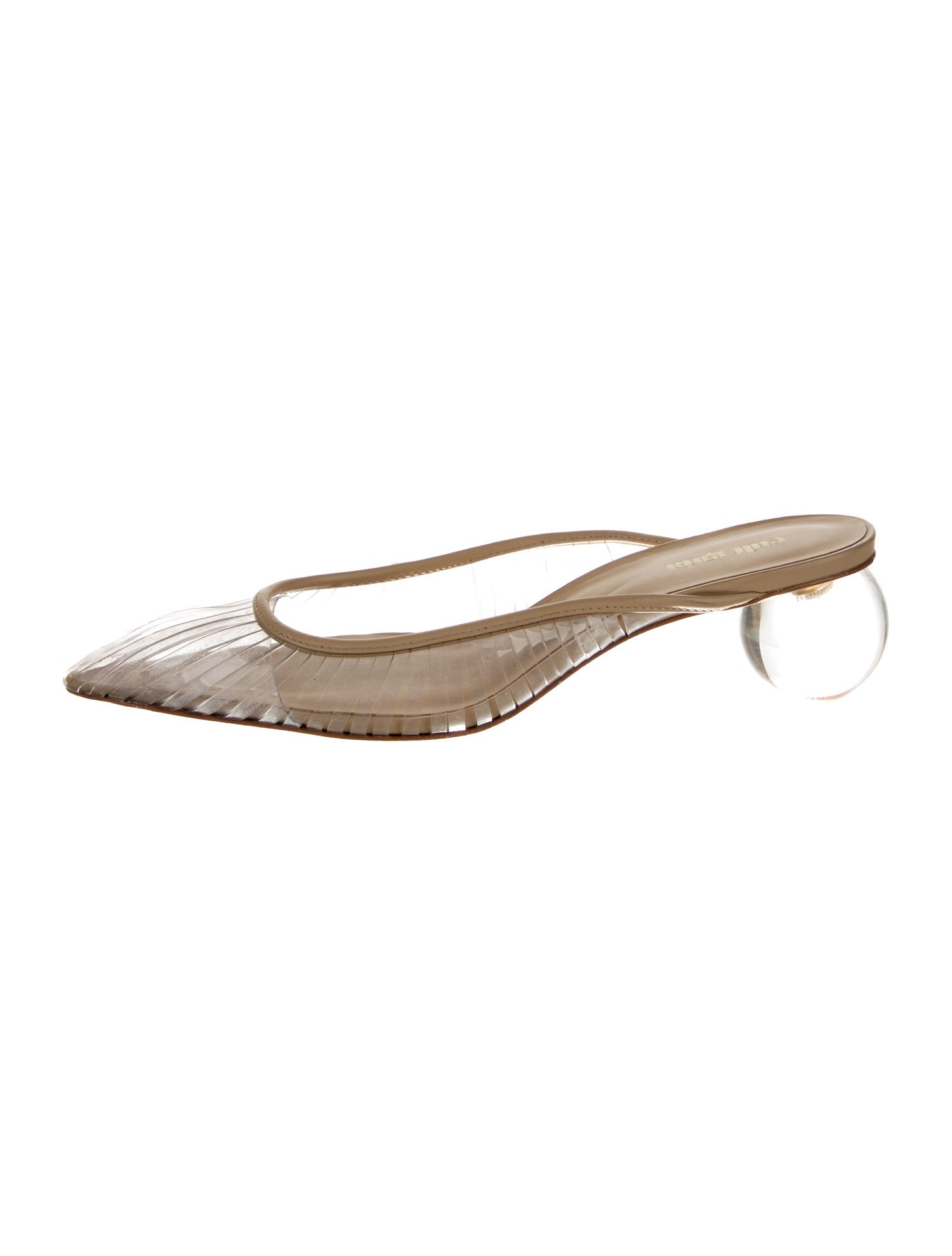 Cult Gaia PVC Leather Trim Embellishment Mules