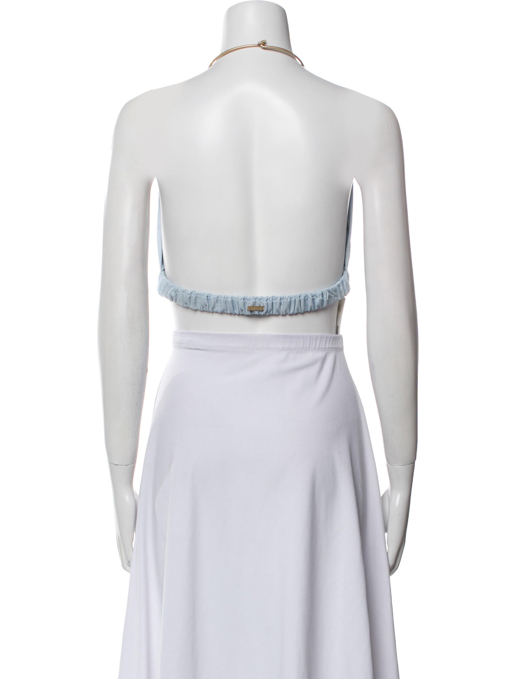 Cult Gaia Halterneck Sleeveless Crop Top