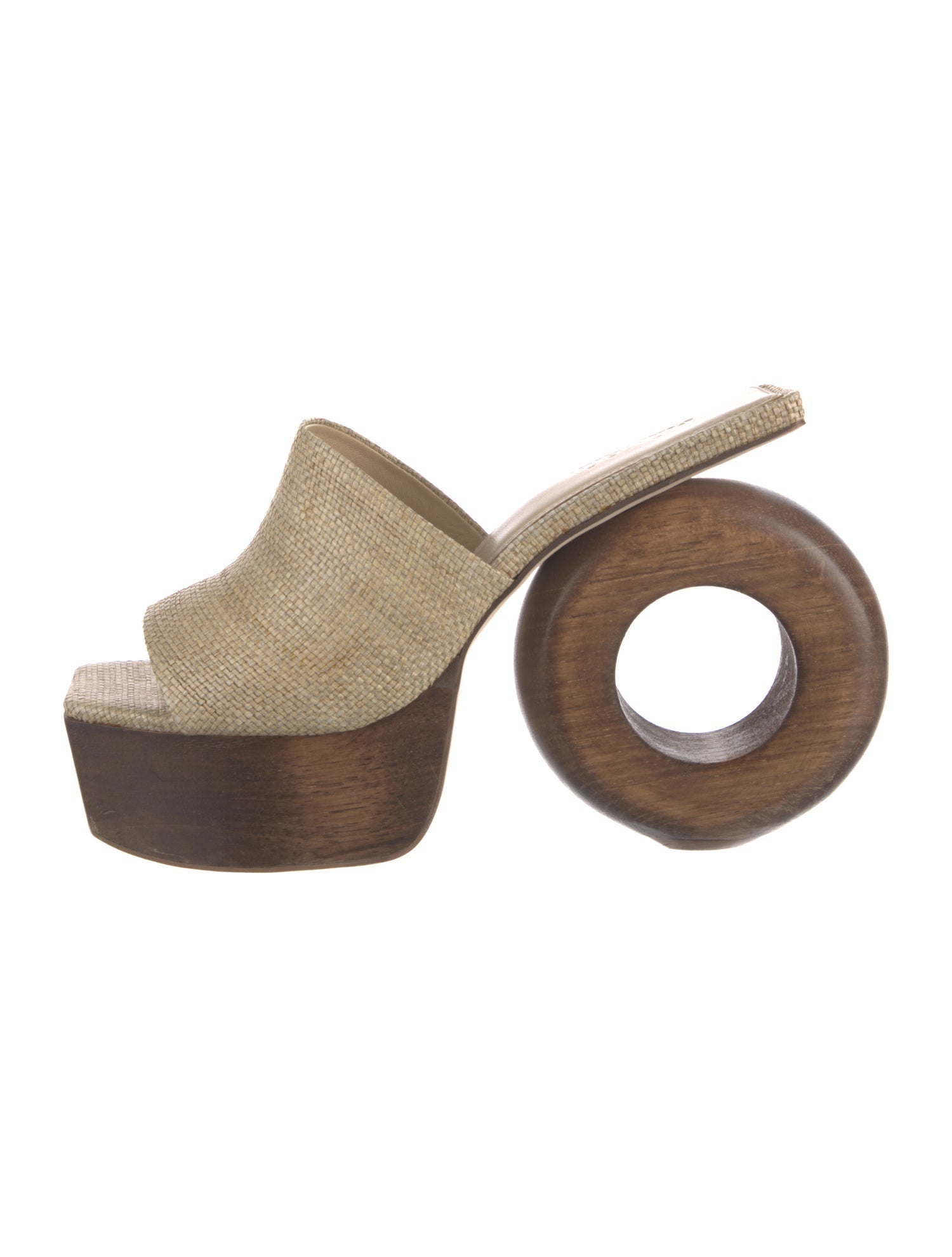 Cult Gaia Raffia Slides