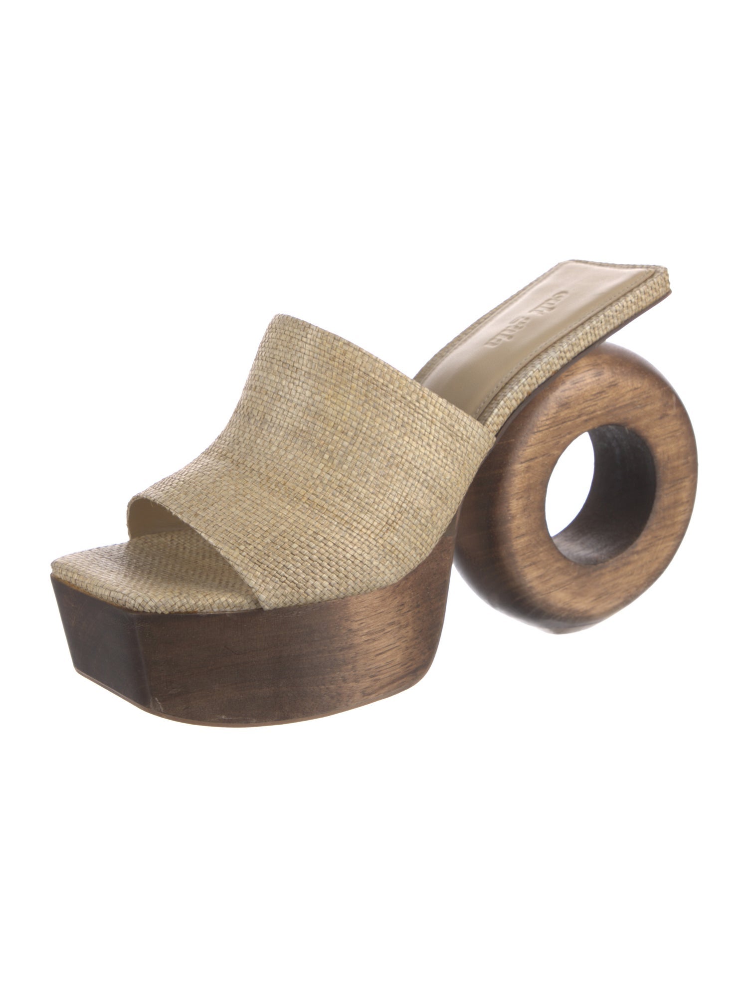 Cult Gaia Raffia Slides