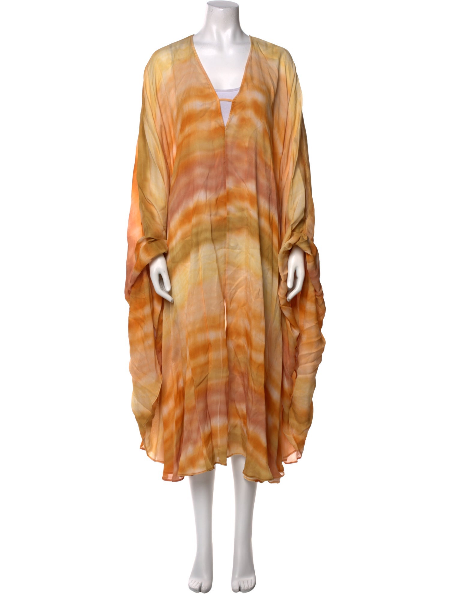 Cult Gaia Tie-Dye Print Midi Length Dress