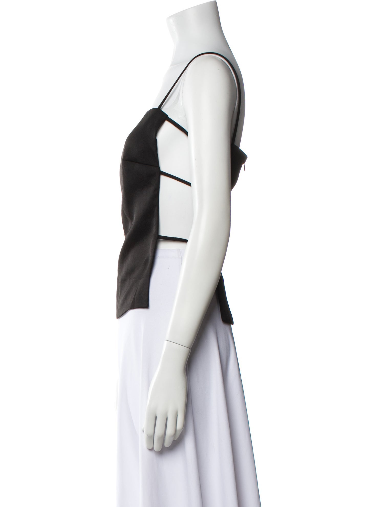 Cult Gaia Square Neckline Sleeveless Crop Top