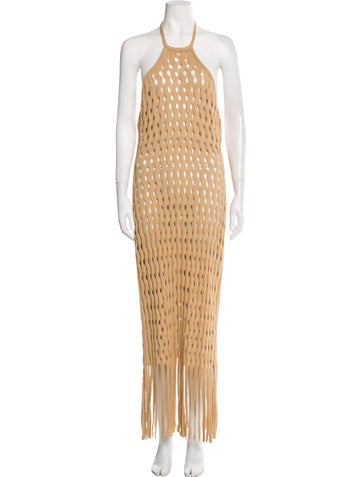 Cult Gaia Swimwear Fringe Trim Accent Cover-Up L