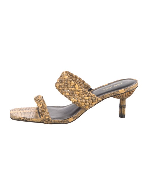 Cult Gaia Leather Animal Print Slides