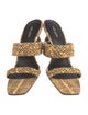 Cult Gaia Leather Animal Print Slides