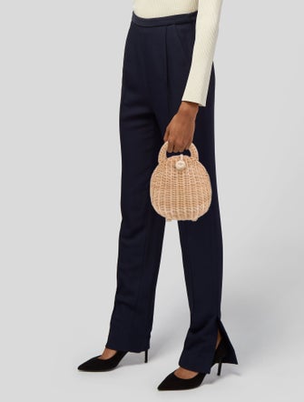 Cult Gaia Raffia Top Handle Bag