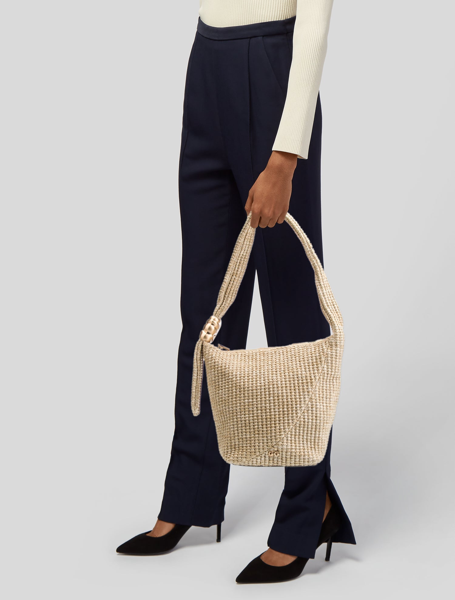 Cult Gaia Raffia Shoulder Bag