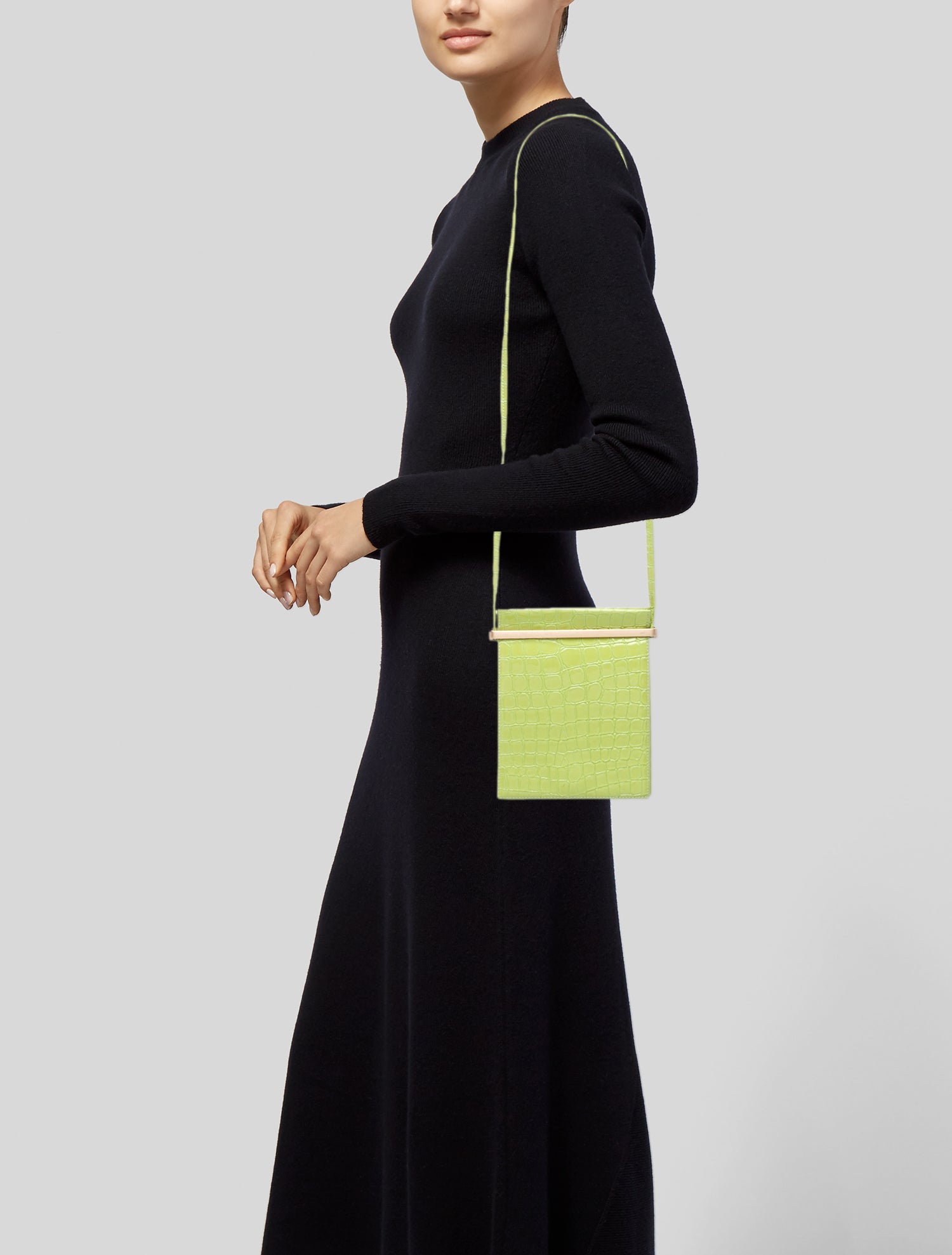 Cult Gaia Patent Leather Crossbody Bag