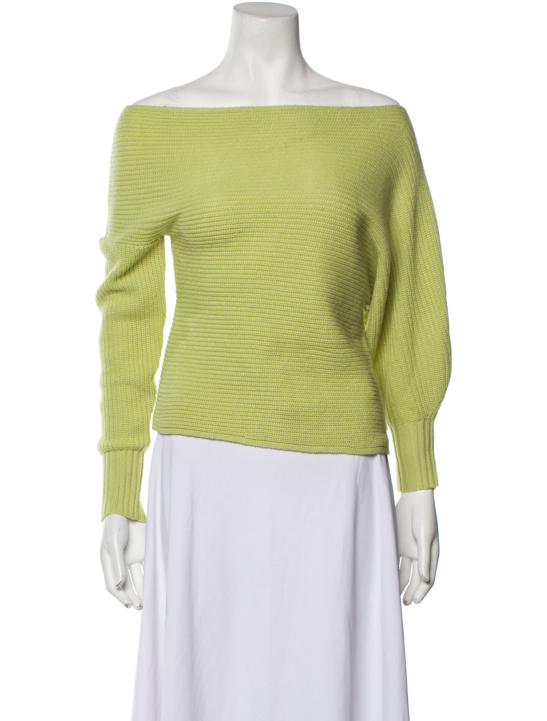 Cult Gaia Wool Bateau Neckline Sweater