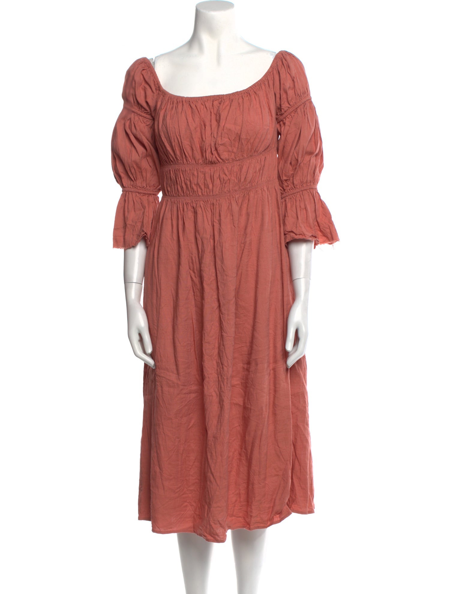 Cult Gaia Linen Midi Length Dress