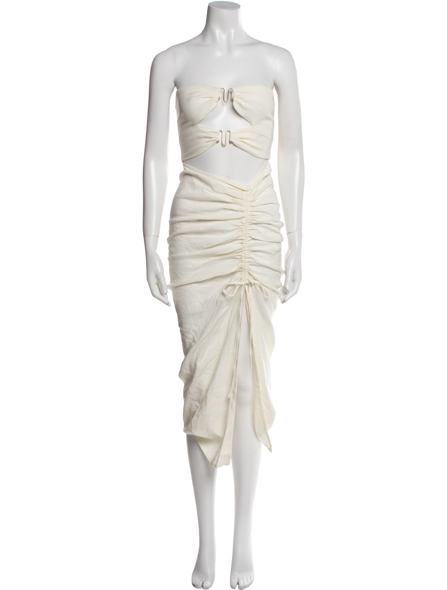 Cult Gaia Linen Midi Length Dress