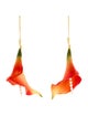 Cult Gaia Pearl & Faux Flower 'Calla Orchid' Drop Earrings