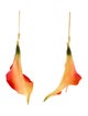 Cult Gaia Pearl & Faux Flower 'Calla Orchid' Drop Earrings