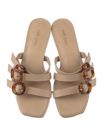 Cult Gaia Leather Slides