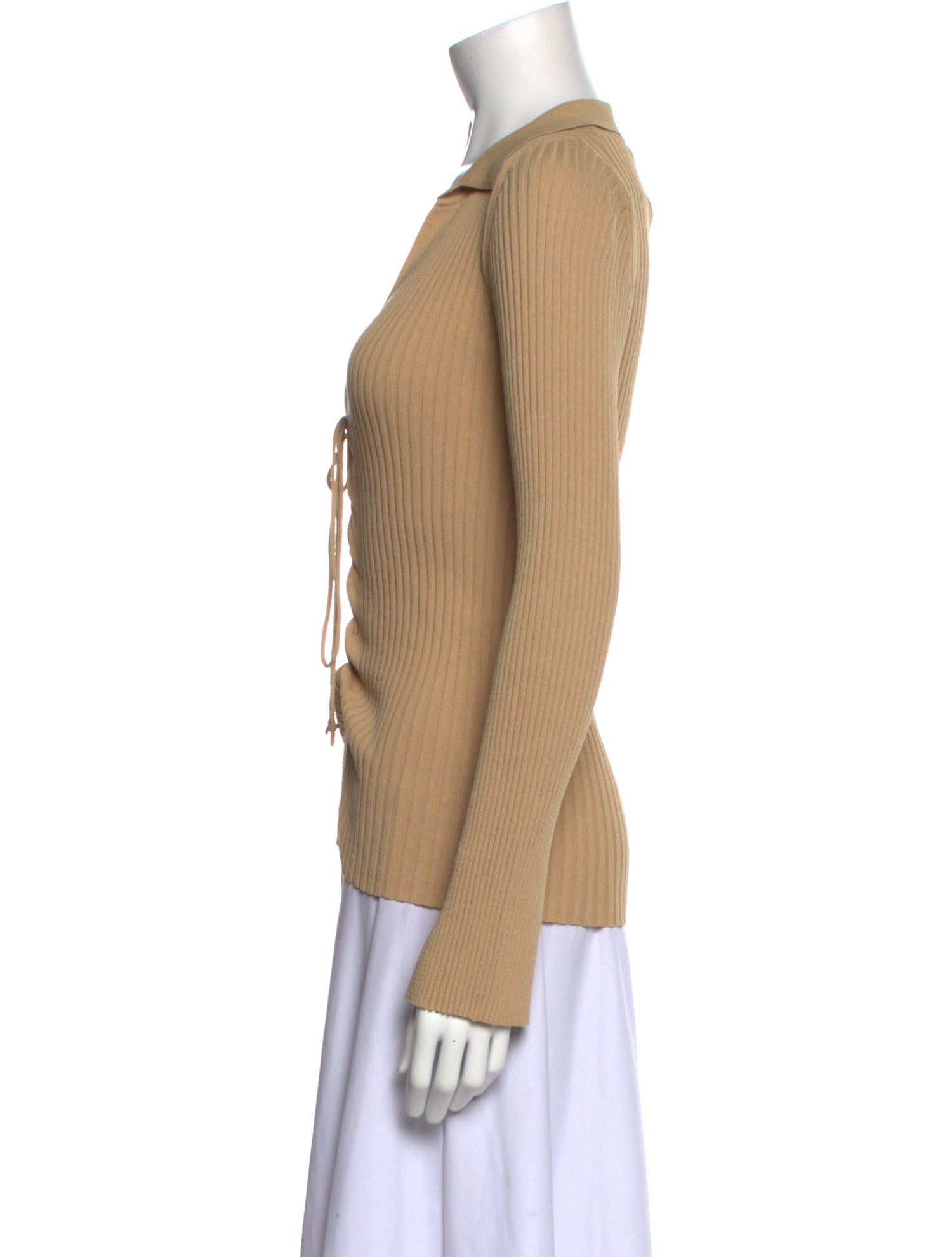 Cult Gaia V-Neck Long Sleeve Top