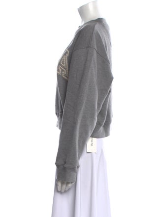 Cult Gaia Graphic Print Crew Neck Sweatshirt