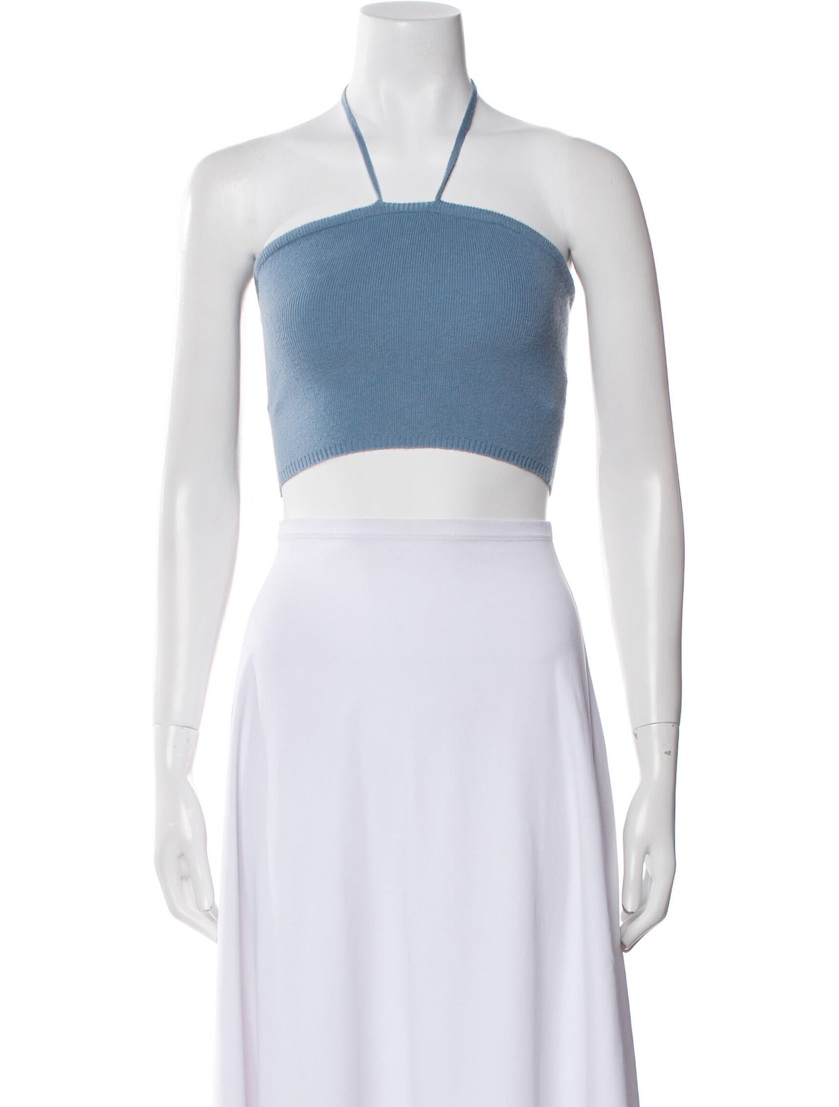 Cult Gaia Halterneck Sleeveless Crop Top