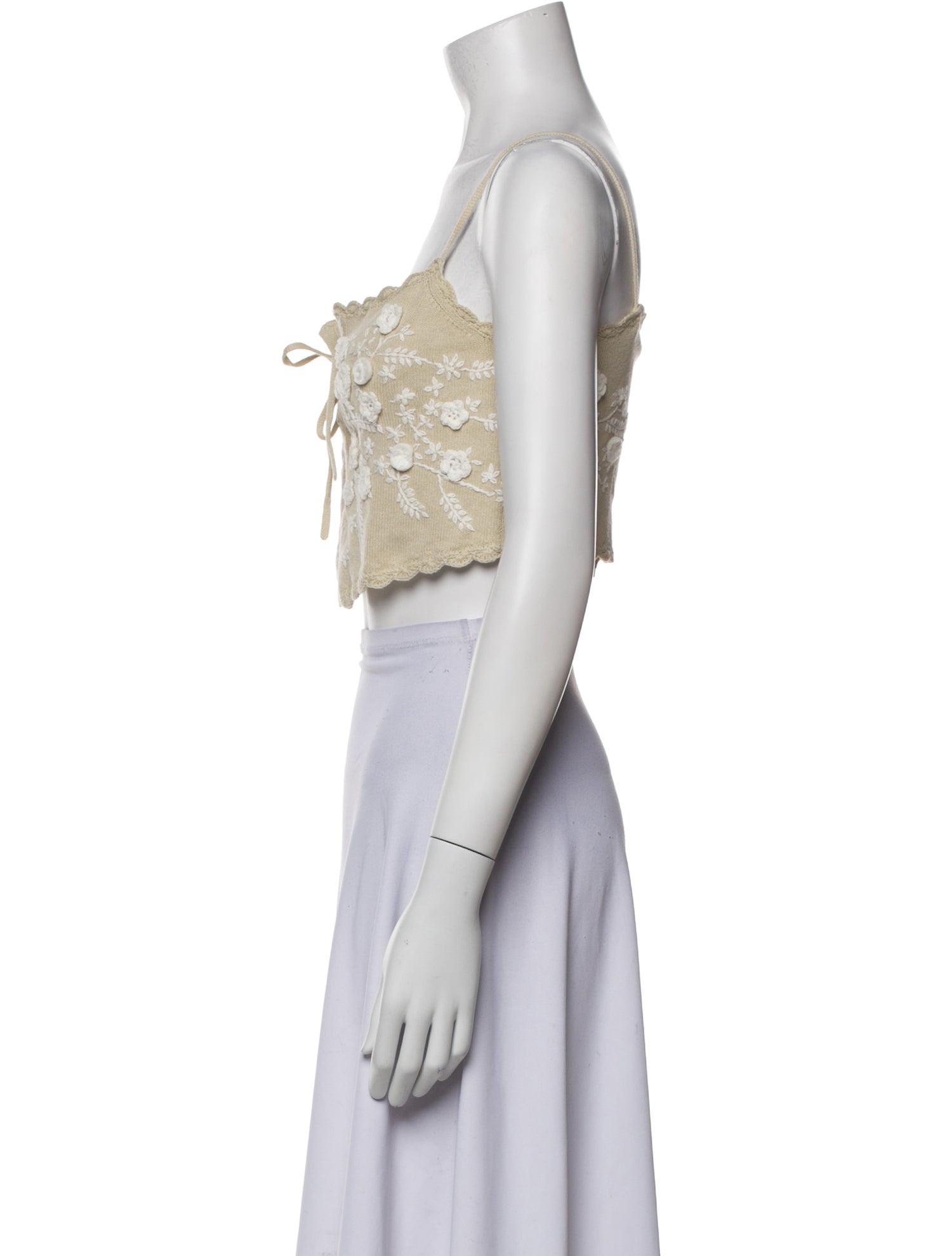 Cult Gaia Square Neckline Sleeveless Crop Top