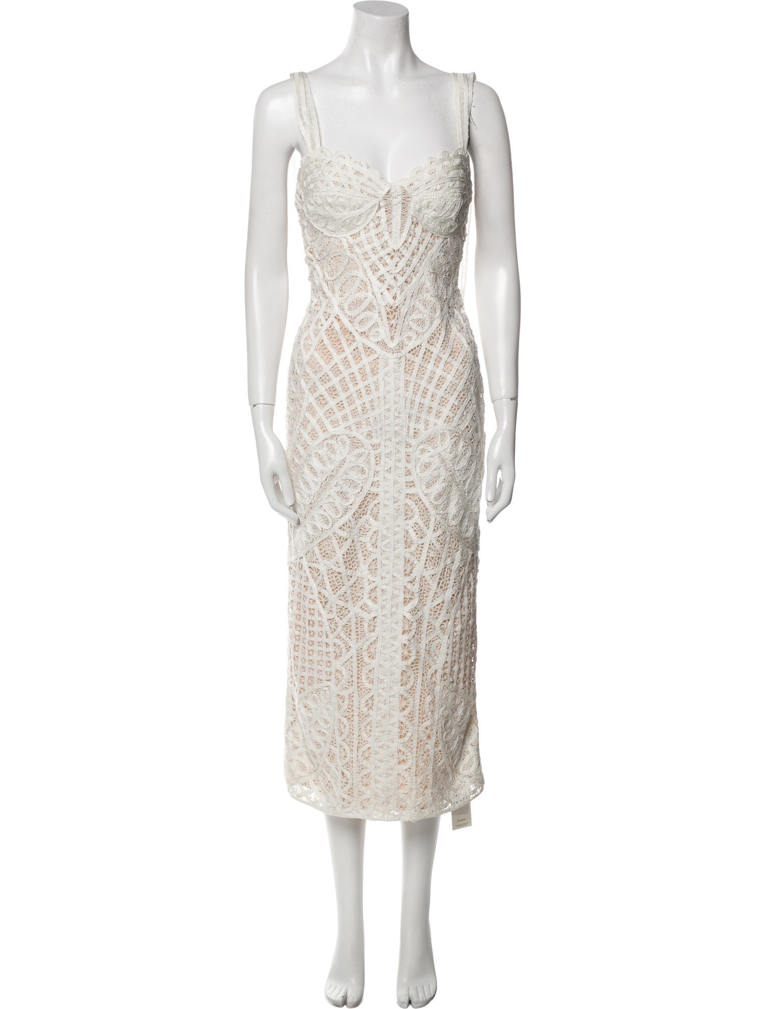 Cult Gaia Lace Pattern Long Dress