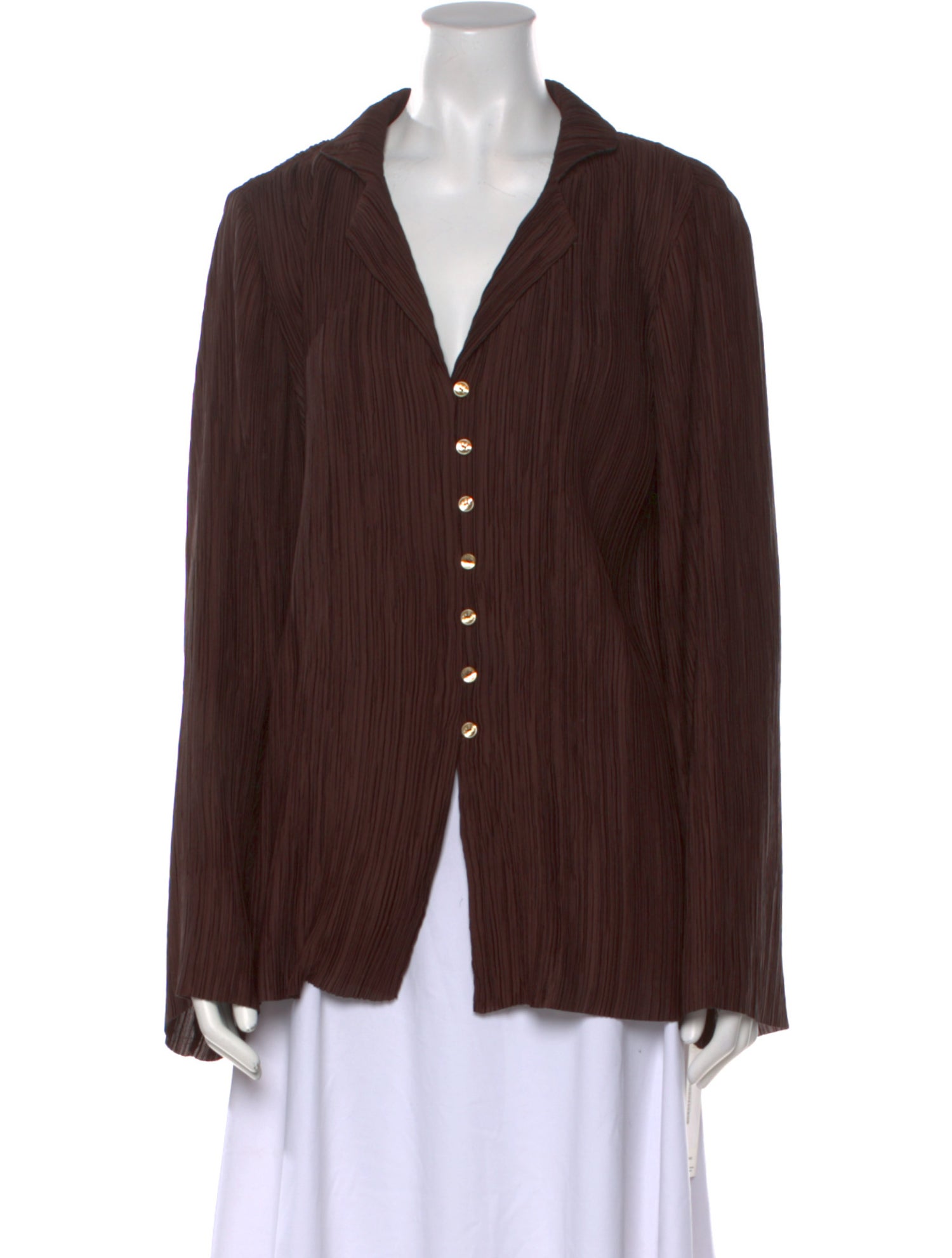 Cult Gaia Long Sleeve Button-Up Top