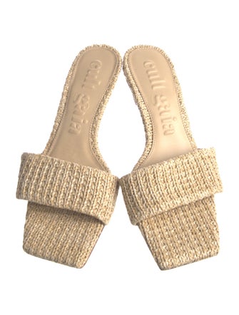 Cult Gaia Raffia Slides