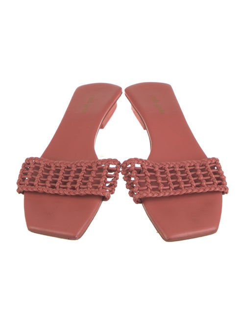 Cult Gaia Leather Braided Accents Slides