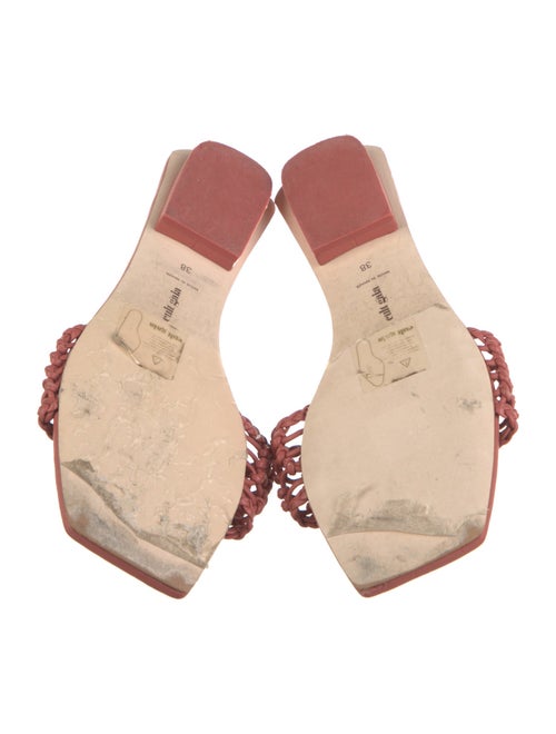 Cult Gaia Leather Braided Accents Slides