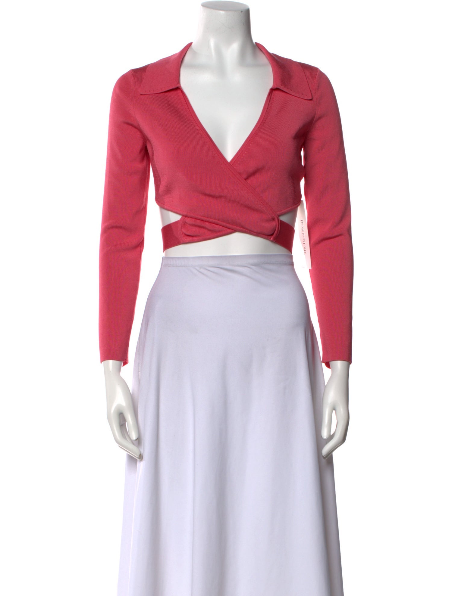 Cult Gaia Long Sleeve Crop Top