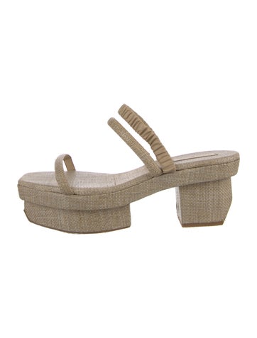 Cult Gaia Sandals Raffia Cutout Accent Espadrilles IT 39.5 | 9.5