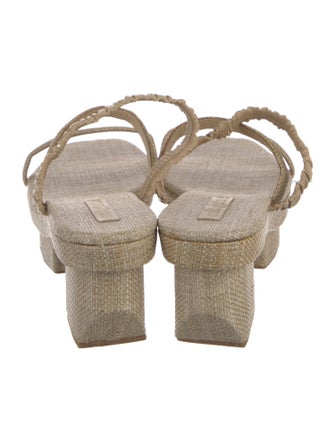 Cult Gaia Raffia Cutout Accent Espadrilles
