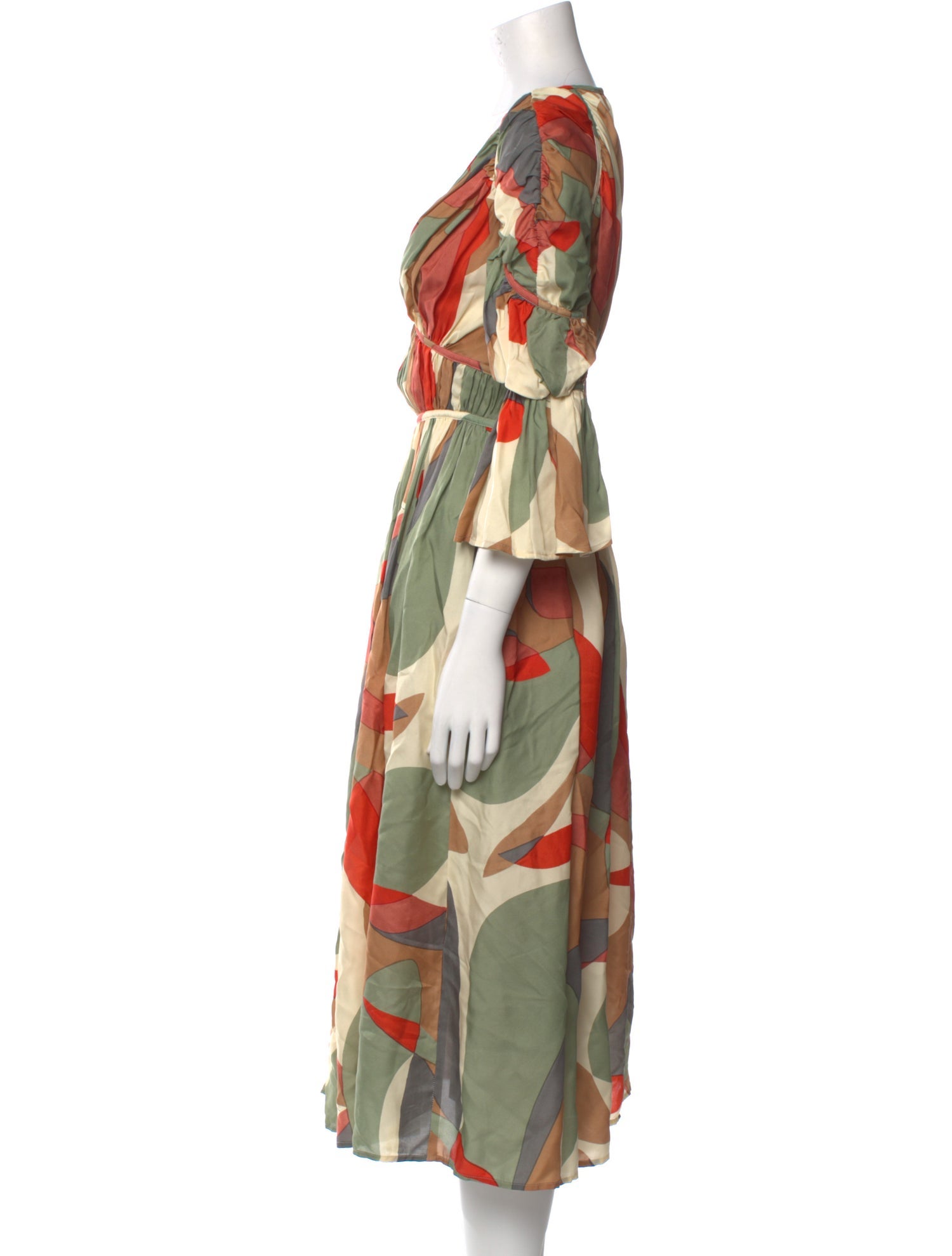 Cult Gaia Printed Midi Length Dress