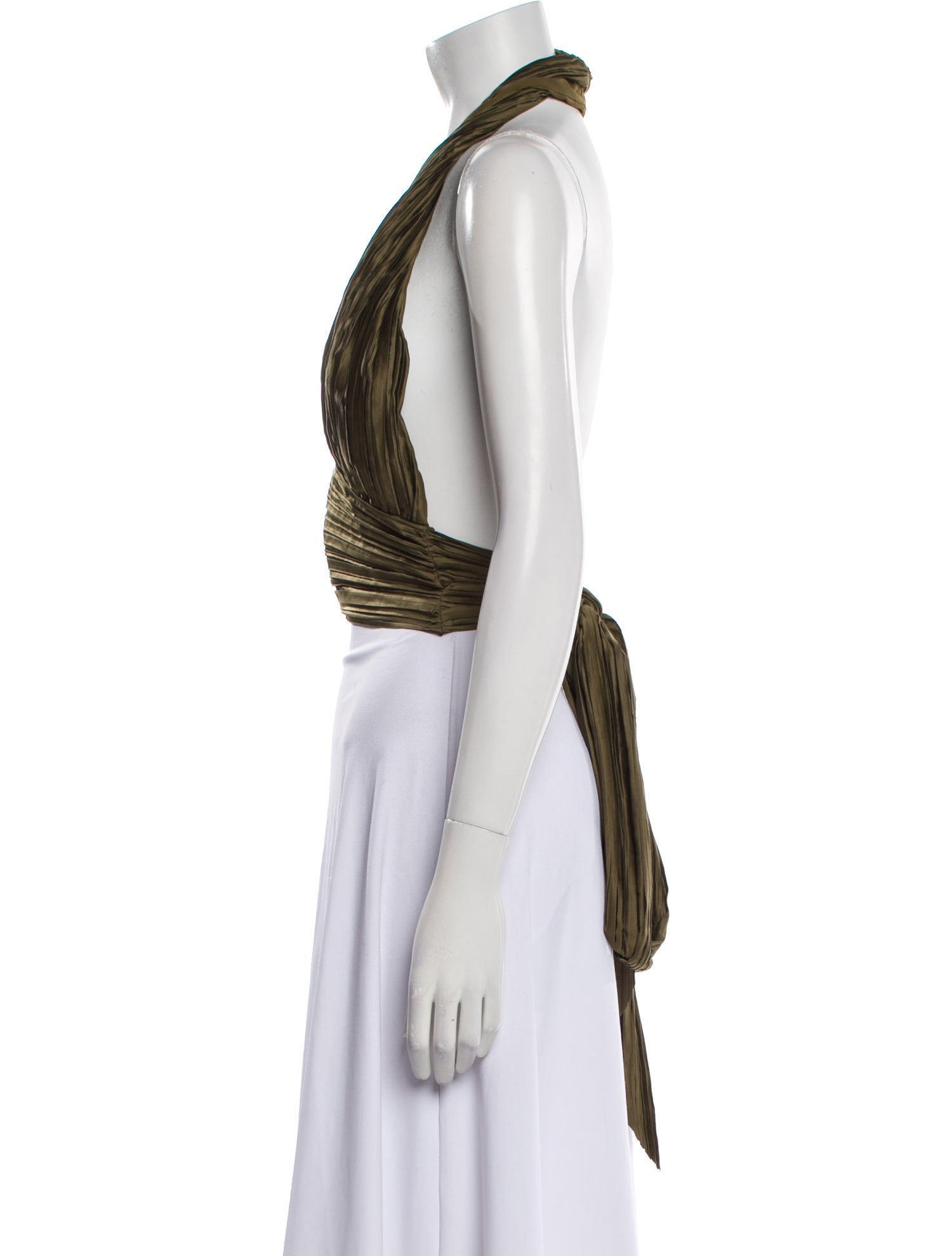 Cult Gaia V-Neck Sleeveless Crop Top