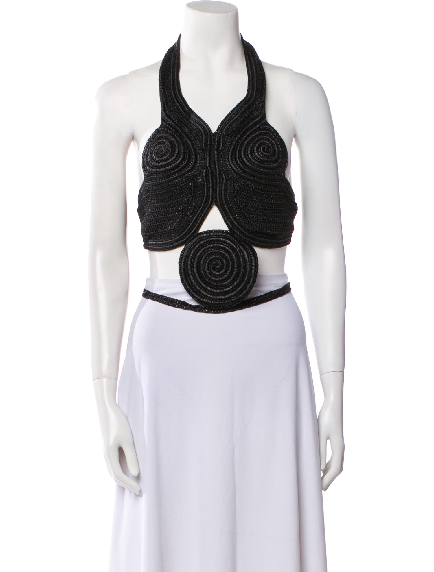 Cult Gaia Halterneck Sleeveless Crop Top