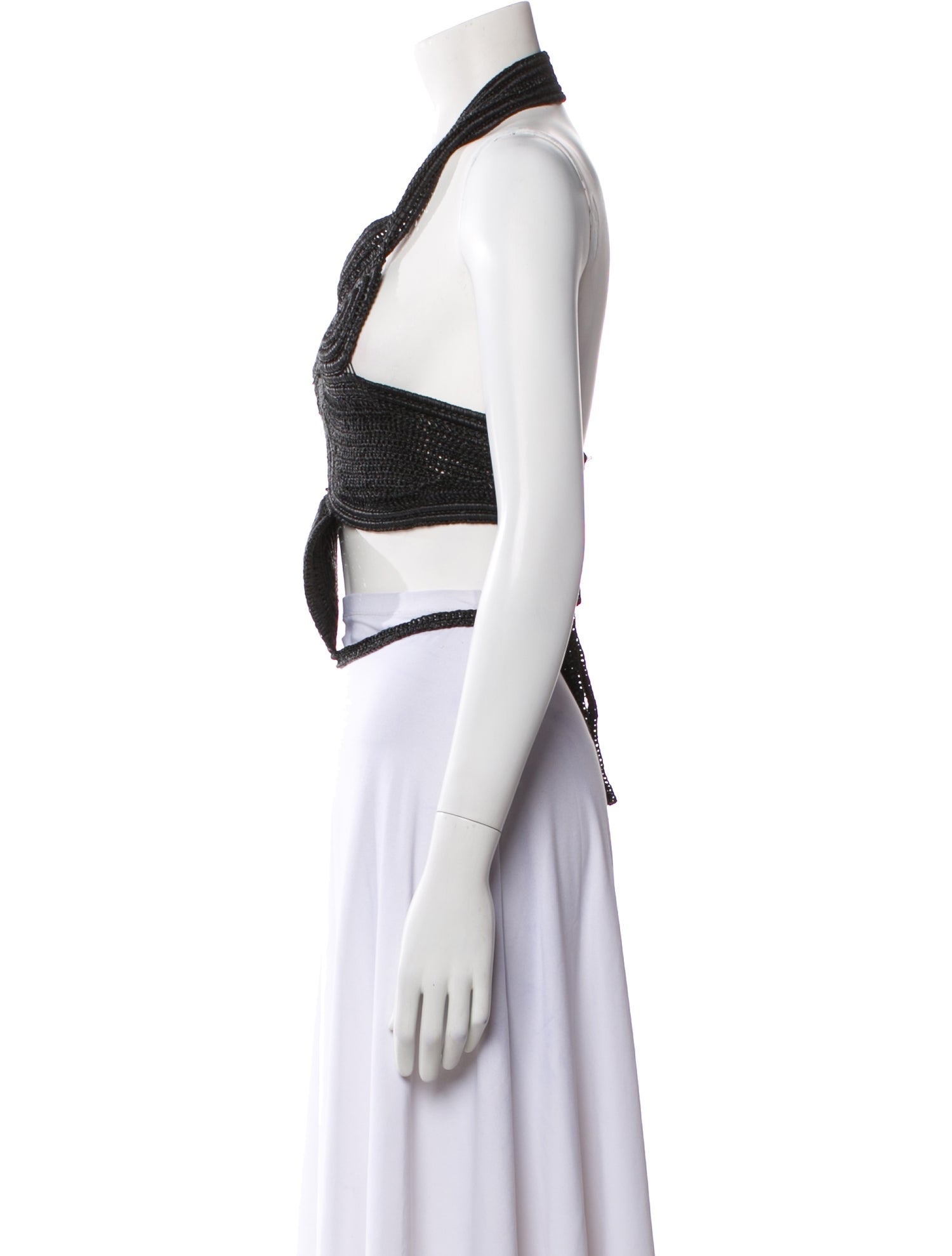 Cult Gaia Halterneck Sleeveless Crop Top