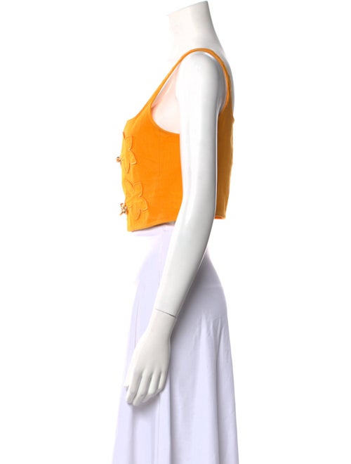 Cult Gaia Square Neckline Sleeveless Crop Top