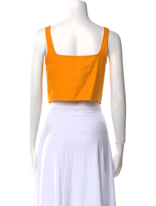 Cult Gaia Square Neckline Sleeveless Crop Top