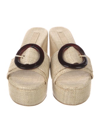 Cult Gaia Raffia Slides