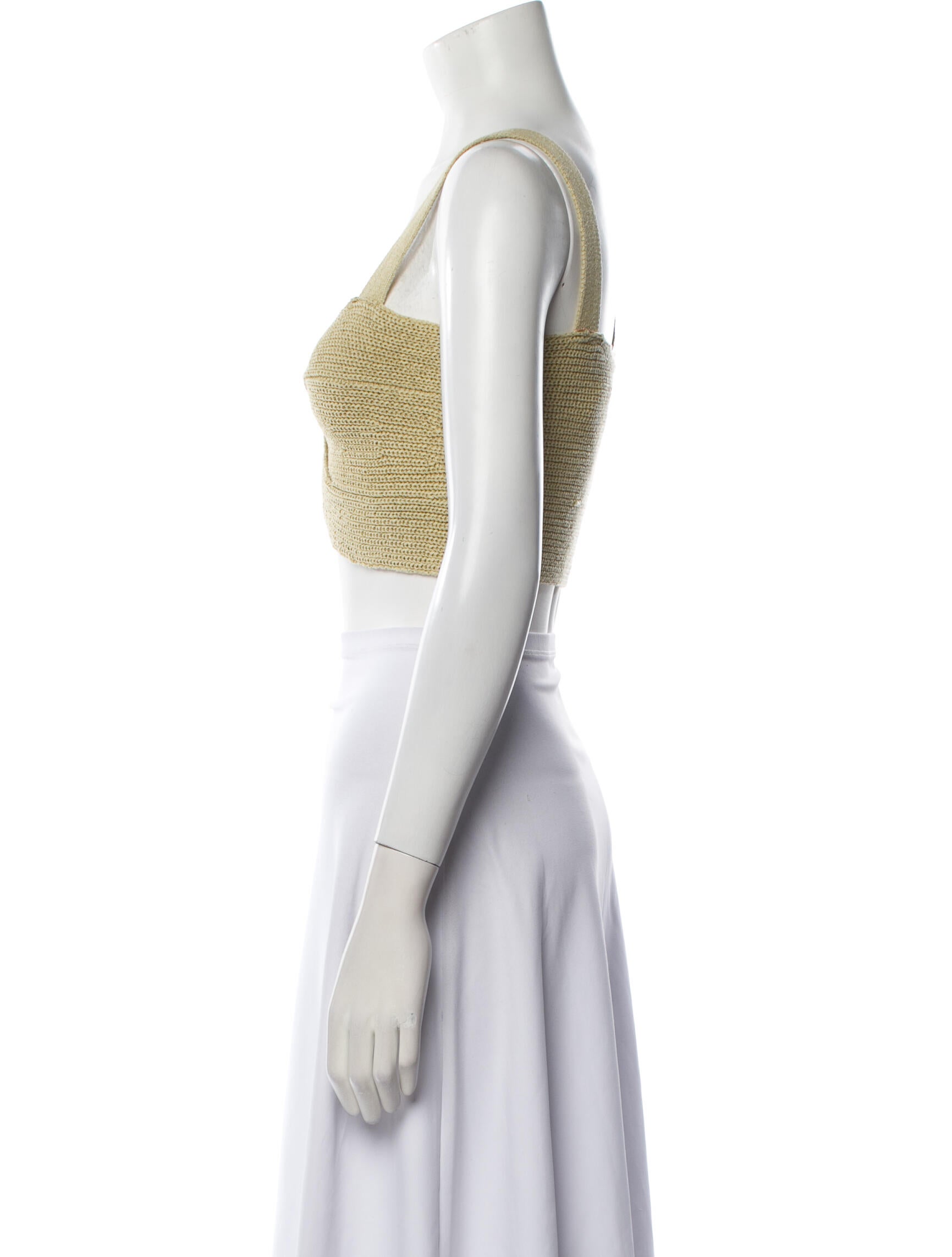 Cult Gaia Square Neckline Sleeveless Crop Top w/ Tags